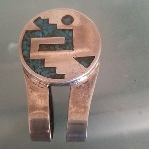 Turquoise Inlay Mens Money Clip